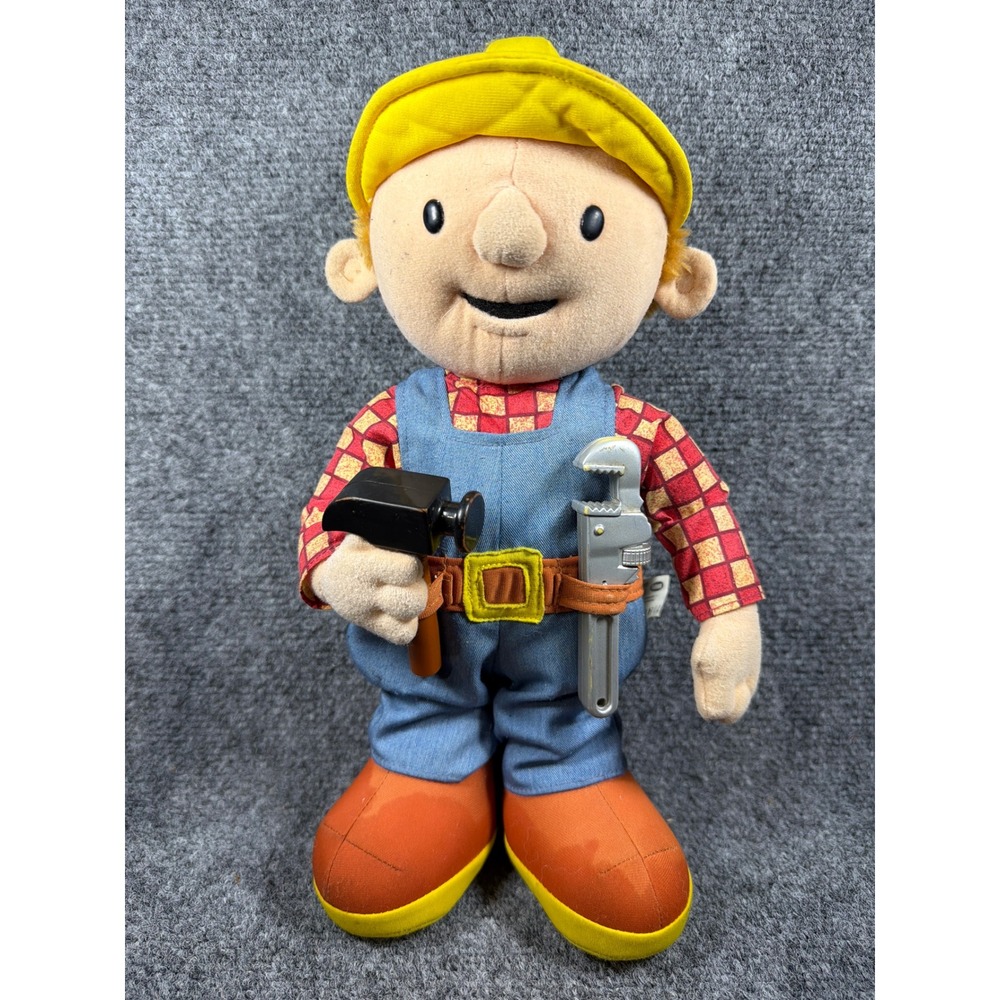 Vintage Bob the Builder Talking Bob Plush Playskool 2001